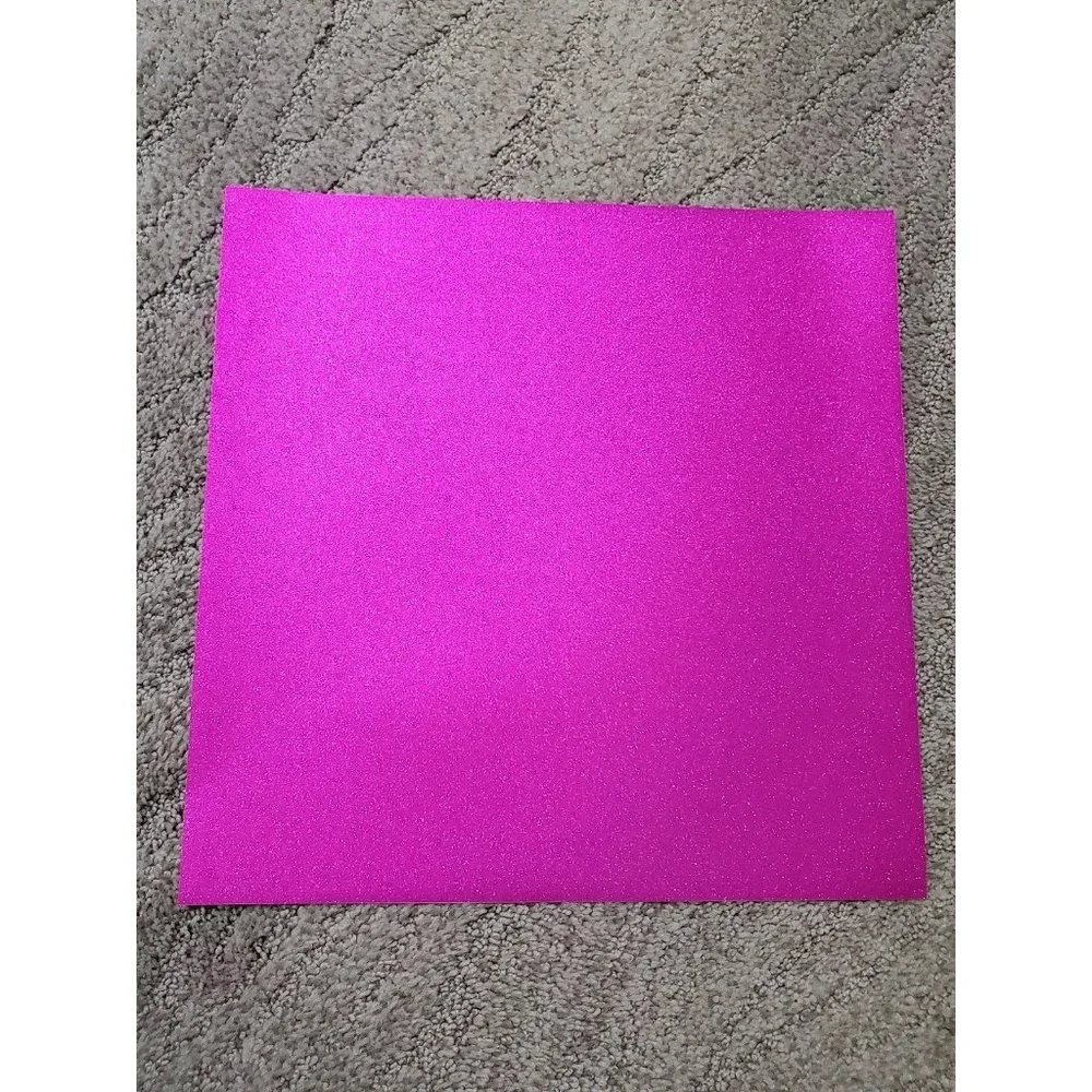 Three 12X12 Pink Glitter Vinyl